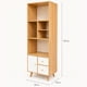 thumbnail image 4 of Estante Librero Nórdico 50x30x150 cm 2 Cajones 1 Puerta MDF 12 mm Blanco Madera, 4 of 6