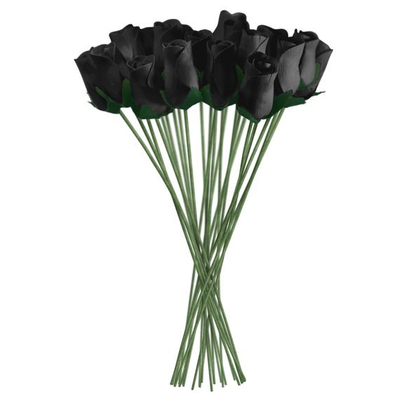 Rosas negras South Beach Crafts – 32 unidades – 33 cm