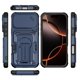 thumbnail image 2 of Funda Resistente para iPhone 15 Pro Max, Cubierta a Prueba de Golpes de Grado Militar con Protector Deslizante para Lente de Cámara, Soporte de 2 Vías, Antideslizante, Protección contra Caídas de, 2 of 8