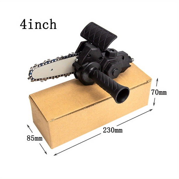 1pc, Mini Electric Drill Chainsaw, 4" 6" Electric Chain Saw Drill Attachment, Chain Saw Drill Attachment, Chainsaw Convertor, Chainsaw For Woodworking Gardening