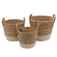 thumbnail image 1 of Set de 3 canastos de yute bicolor, 1 of 2