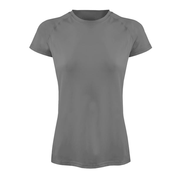Polera Dry Fit Manga Corta Lisa Deportiva Mujer