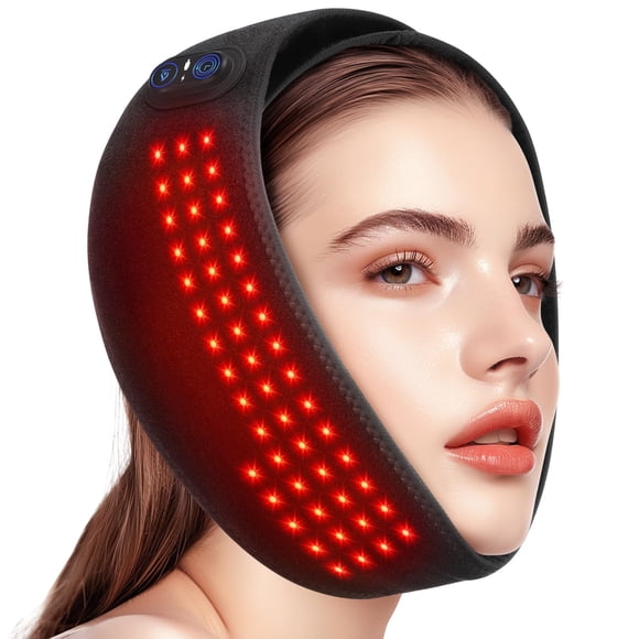 ROHVEMJ Almohadilla térmica inalámbrica para mandíbula con luz roja, 3 niveles
