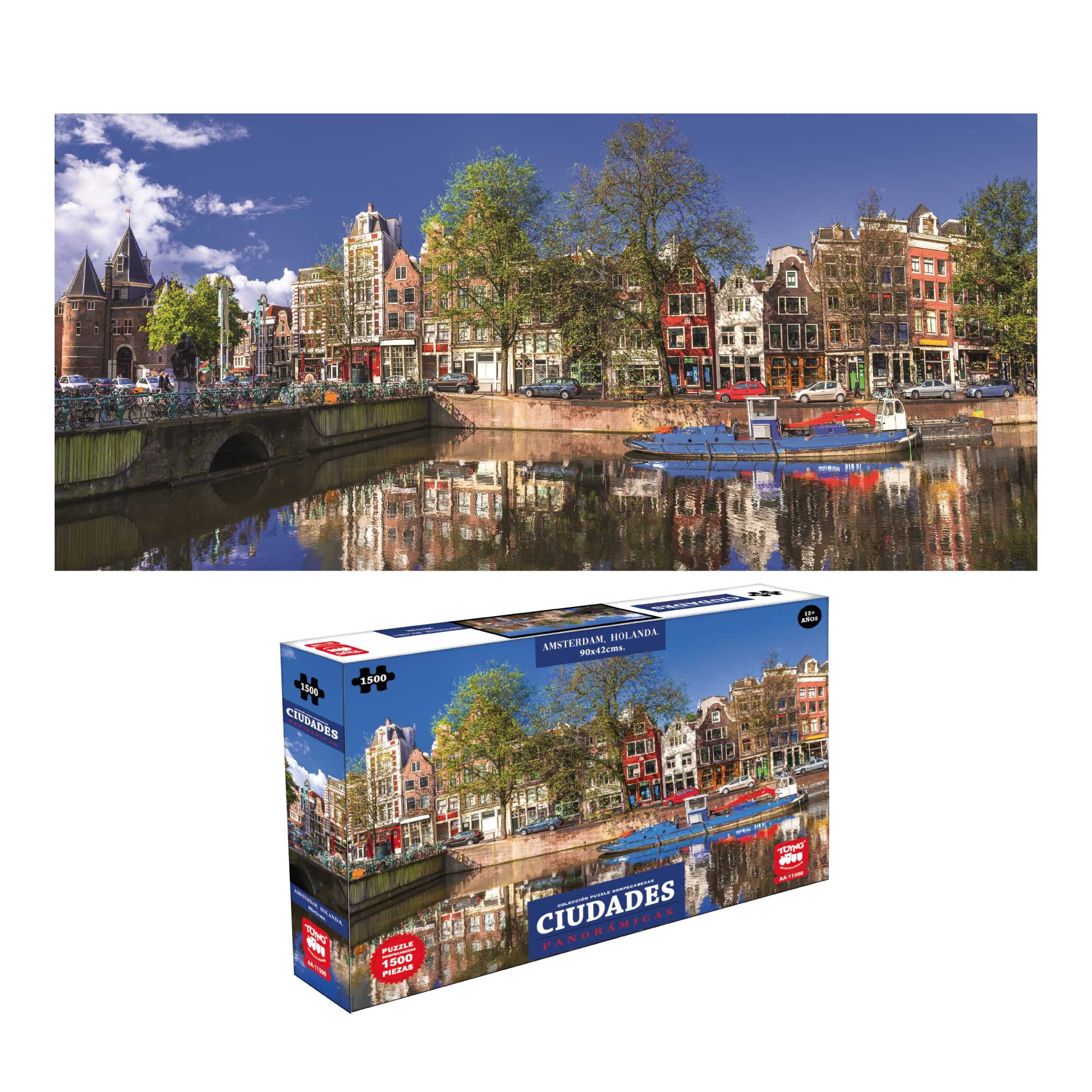 Puzzle Amsterdam Panorámico (1500 Piezas) - Toyng