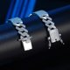 thumbnail image 4 of Pulsera de Eslabones Cubanos para Hombre Transparente 5A+ CZ Pulsera de Cadena para Hombre Chapada en Oro Blanco de 18K Pulsera de Plata Esterlina 925 Joyería para Hombre 18-20CM ﻿, 4 of 8