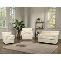 Muebles Altiro - Living Mateo 211 - Cuero Sintético Pu Beige