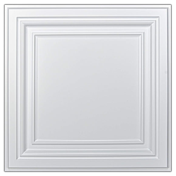 Plafones Art3d de PVC, 60 x 60 cm, color blanco (12 unidades)