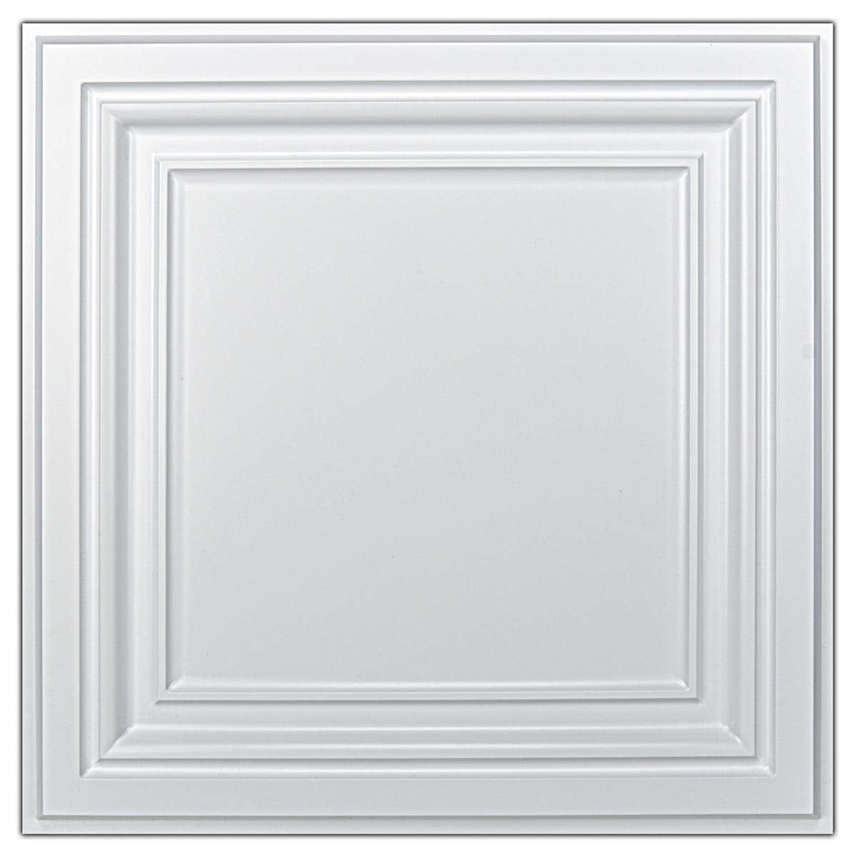 Plafones Art3d De Pvc, 60 X 60 Cm, Color Blanco (12 Unidades)