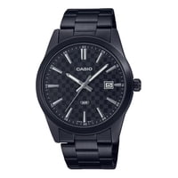 Reloj Casio Mtp-Vd03B-1A Estándar Para Hombre, Ip Negro, Acero Inoxidable, Esfera Negra, Análogo 3 Agujas
