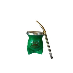 El Buen Pastor - Mate Verde Vidrio Templado Con Bombilla