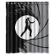 thumbnail image 1 of Cortina de ducha de James Bond con diseño divertido, juego de cortinas de baño con ganchos, tamaño 60 x 72 pulgadas, 1 of 3
