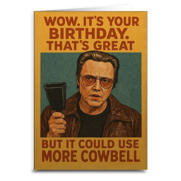 Tarjeta de cumpleaños Lunch Money "More Cowbell"