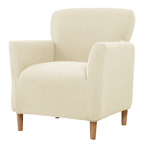 Funda elástica para sillón moderno de mediados de siglo, 1 pieza, con acento de jacquard, con brazos, suave, impermeable, para sala de estar, protector de muebles, oficina, recepción, lectura