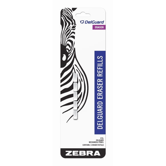 Recambios de Borrador para Portaminas Zebra Pen DelGuard Paquete de 5