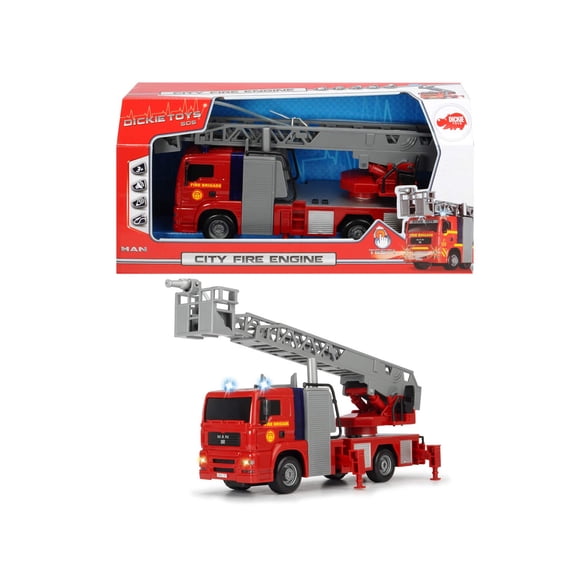 Camión de bomberos DICKIE TOYS 12 Luz/sonido con bomba de trabajo