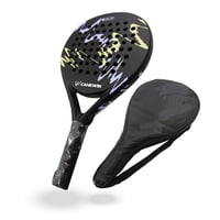 Pwrfitness - Pala De Padel 4018 Negra Con Lila Incluye Estuche