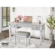 thumbnail image 3 of Mirrored Vanities Desk with Drawers, Bedroom Makeup Vanity Table Set with Mirror and Stool, Flip Up Dressing Table for Bedroom/Makeup Room, Working Desk for Women, Girl Furniture Combo, 3 of 3