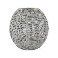 Magideal - Lámpara Colgante Tejida, Cuerda De Sombra, Tejido De Ratán, Cubierta De Araña Retro Para Sala De Estar, Dormitorio, Hotel, Restaurante , Gris A