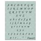 thumbnail image 1 of Plantilla Stencil1 Corsiva 1,3 cm Letras del Alfabeto, 1 of 6