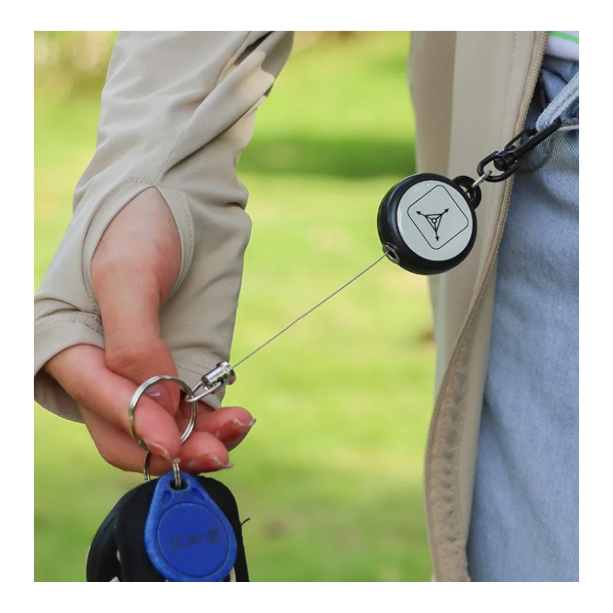 Genérico - Llavero Retráctil Cuerda De Alambre De Acero Diseños Varios