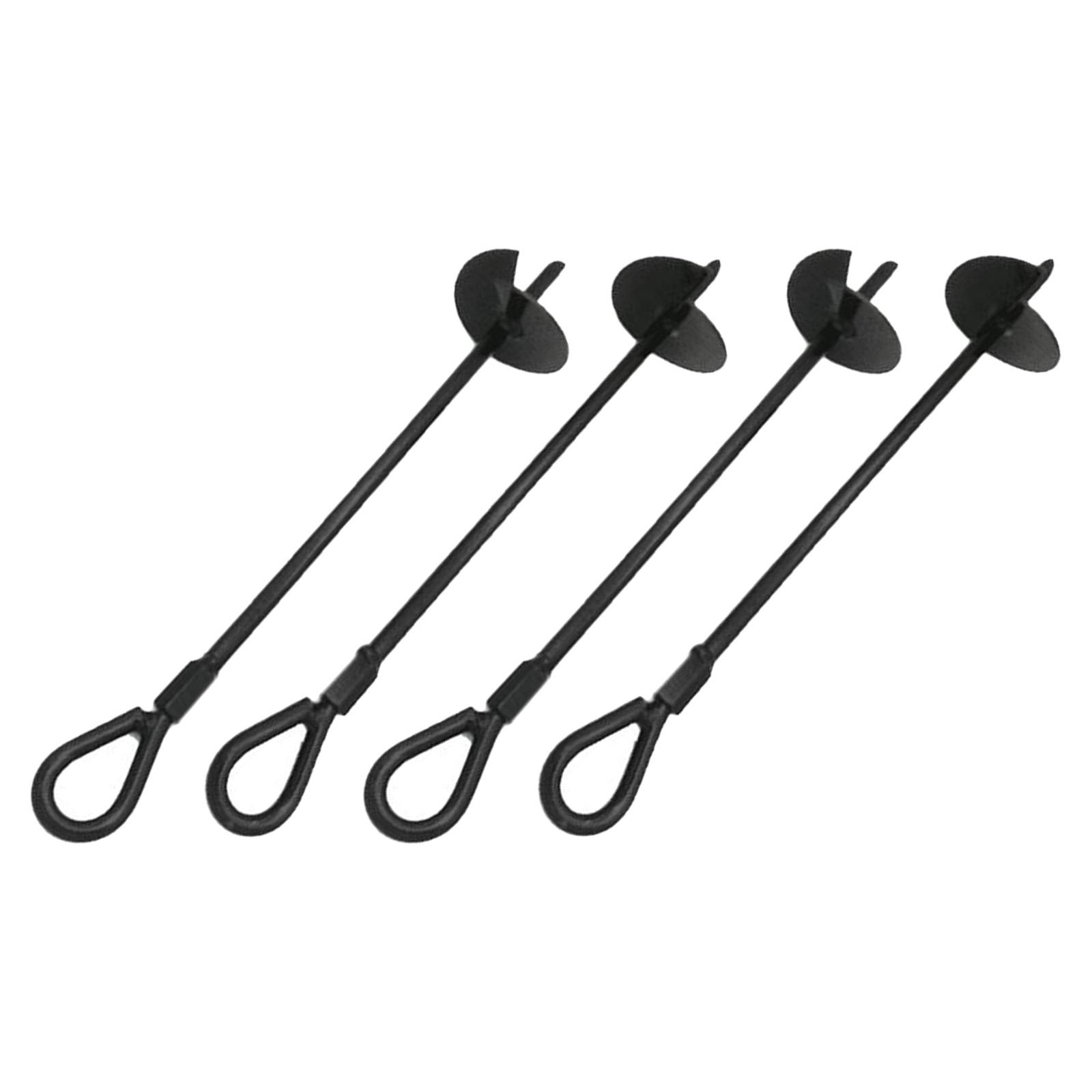 Ioensy - Marco De Protección De Ancla De Tierra Estaca Tienda Fija 4 Piezas Anclas De Tierra