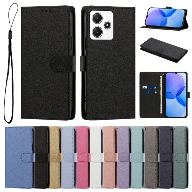 Cartera Protectora para Xiaomi Redmi 12 con Soporte, Negro