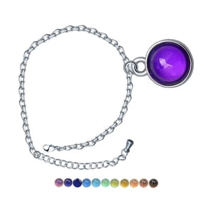 Ioensy - Colgante Redondo De Pulsera Que Cambia De Color Sensible A La Temperatura Para Regalo De Boda