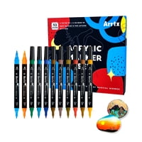 Arrtx - Marcadores Acrílicos De Doble Punta Pincel Fina 32 C
