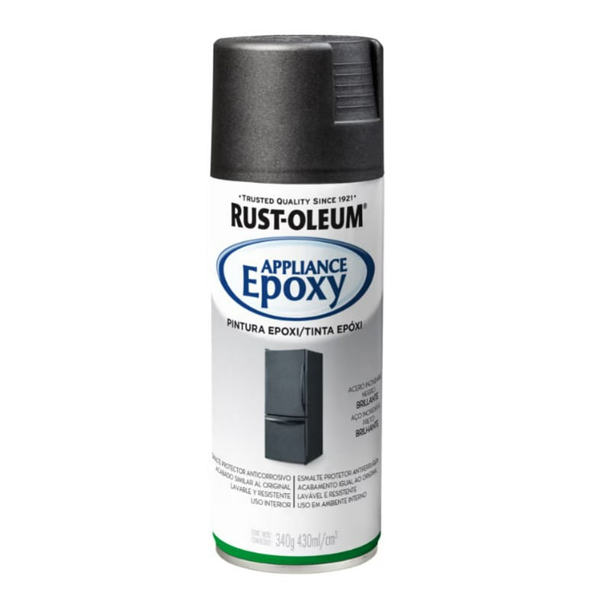 Rust-oleum - Pintura En Spray Epóxica Acero Inoxidable Negro 340 G