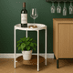 thumbnail image 4 of Mesa Lateral Auxiliar 2 Niveles Madera 42x42x52cm Blanco, 4 of 5