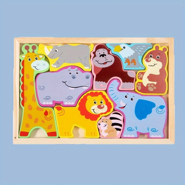 Children's Animal Fruit Creative Theme Three-dimensional Puzzle Building Blocks Kindergarten Children's Intelligence Early Education Toy Puzzle