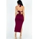 thumbnail image 5 of Vestido Midi con Escote Halter, Espalda Doble con Lazo y Abertura en el Muslo, Color Flamenco S, 5 of 5