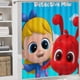 thumbnail image 5 of Mi mascota mágica Morphle-theme 4-Piece Shower Curtain Set with Rugs, Waterproof Bathroom Decor Set Includes Bath Mat, U-Shaped Rug, Toilet Lid Cover and Curtain with Hooks, 5 of 6