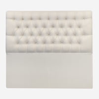 Espacio Hogar - Respaldo Capitone Premium 1,5 Plazas Lino Crema