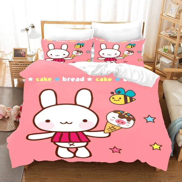 Chocolate Cream Duvet Quilt Covers Pillow Case Bedding Sets3-Piece Bedding Set (1 Duvet Cover + 2 Pillow Shams)