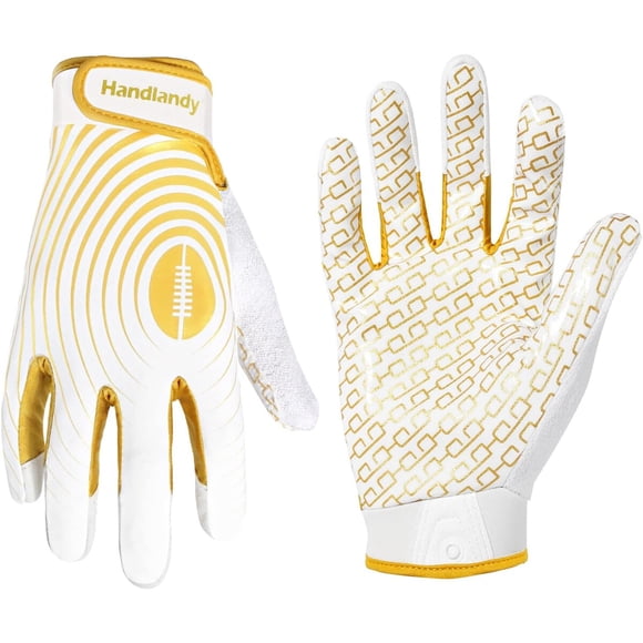 Guantes de fútbol americano HANDLANDY para jóvenes, con palma adherente