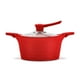 thumbnail image 1 of Cacerola 24cm De Aluminio Fundido Roja Bohlier Tapa De Vidrio, 1 of 3