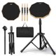 thumbnail image 1 of Juego de tambores GrowDaily Snare con soporte de 30 cm, color negro, 1 of 7