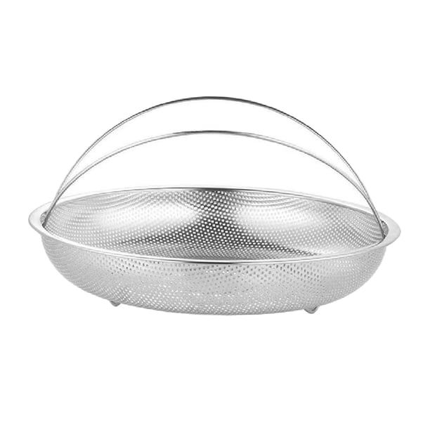 Cesta Vaporizadora de Acero Inoxidable para Cocinar Verduras con Asas Colador de Cocina Multifuncional Organizador de Alimentos Adecuada para Uso Mango interior S