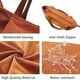 thumbnail image 4 of Bolso de mano de pana para mujer, informal, con cremallera, de gran capacidad y bolsillos., 4 of 7