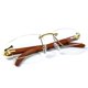 thumbnail image 1 of Gafas de sol Street Knitted sin montura, lentes transparentes, marco dorado, 1 of 7