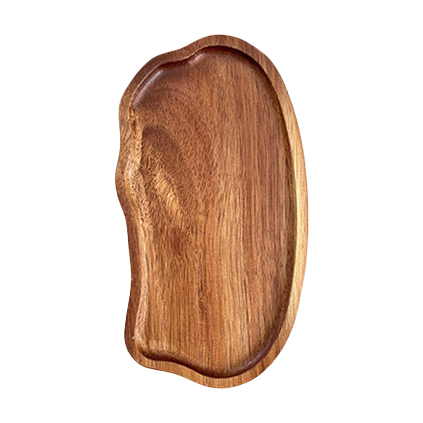 Magideal - Cuencos De Madera, Plato De Postre De Madera, Organizador De Compañeros, Bandeja De Servir De Forma Irregular, Tazón De Desayuno Para Bebidas, Café, R S