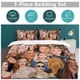thumbnail image 5 of Scarlett Johansson Family Bed 3 Piece Set Personalized Bedding Decor for Kids And Teens Anime Student Dormitory Cover, 5 of 5