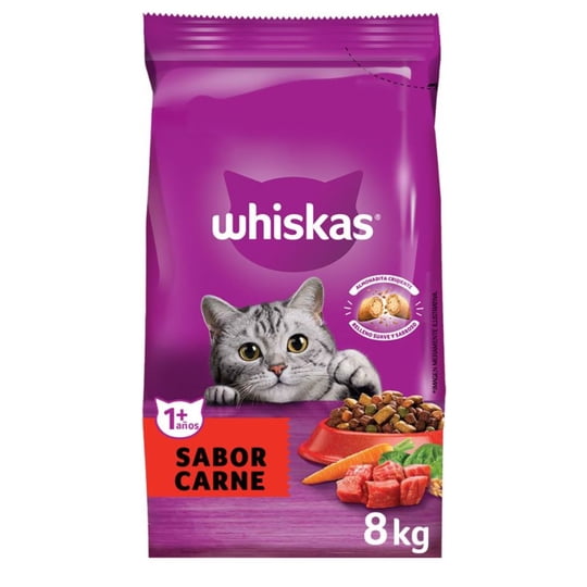 Alimento Seco Gato Adulto Sabor Carne Bolsa 8 Kg Whiskas