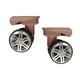 thumbnail image 1 of Paquete de 2 ruedas de maleta de viaje ruedas de carrito de ruedas de doble hilera instalan fácilmente una buena capacidad de carga de carga porosa en rosa dorado, 1 of 5
