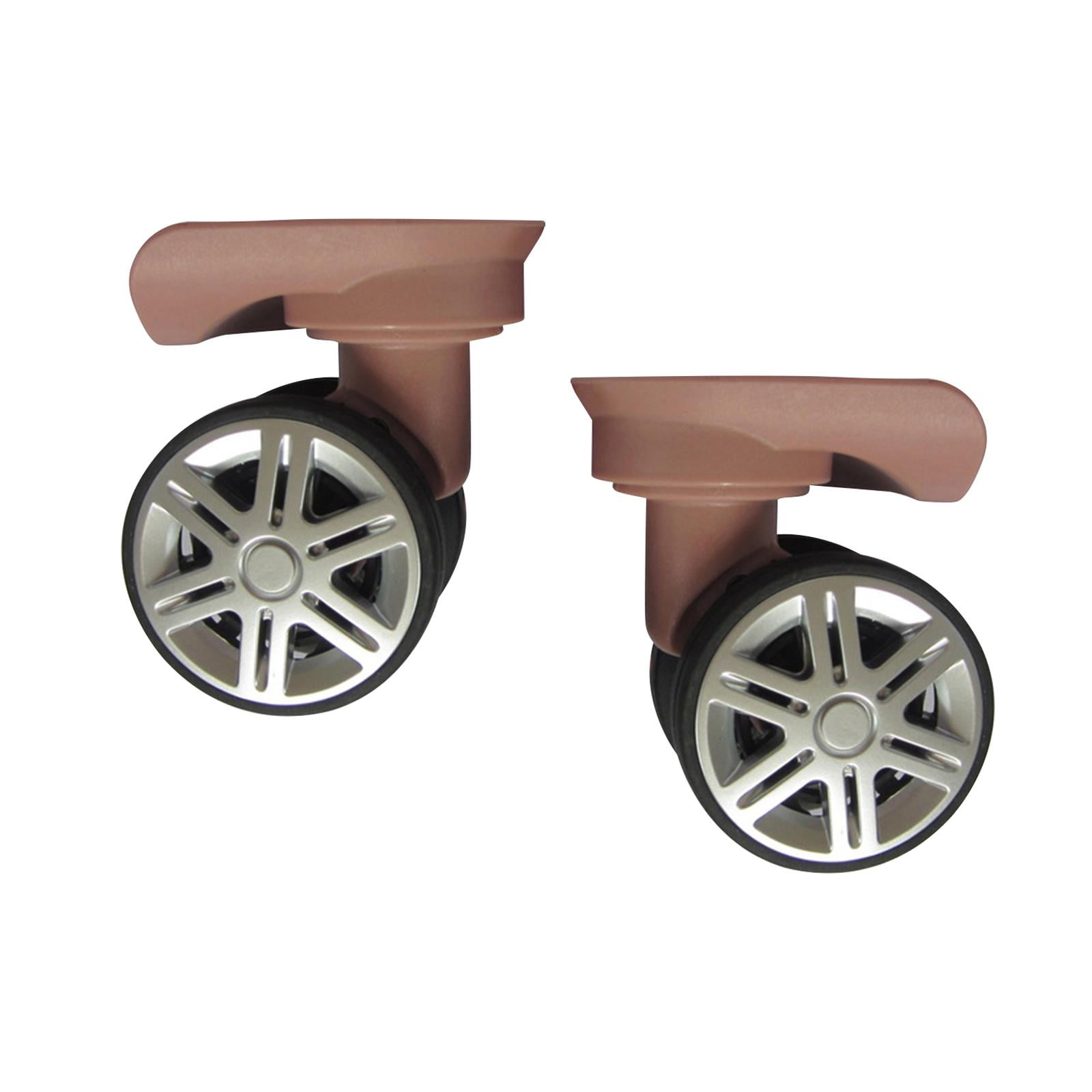 Magideal - Paquete De 2 Ruedas De Maleta De Viaje Ruedas De Carrito De Ruedas De Doble Hilera Instalan Fácilmente Una Buena Capacidad De Carga De Carga Porosa En Rosa Dorado