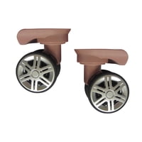 Magideal - Paquete De 2 Ruedas De Maleta De Viaje Ruedas De Carrito De Ruedas De Doble Hilera Instalan Fácilmente Una Buena Capacidad De Carga De Carga Porosa En Rosa Dorado