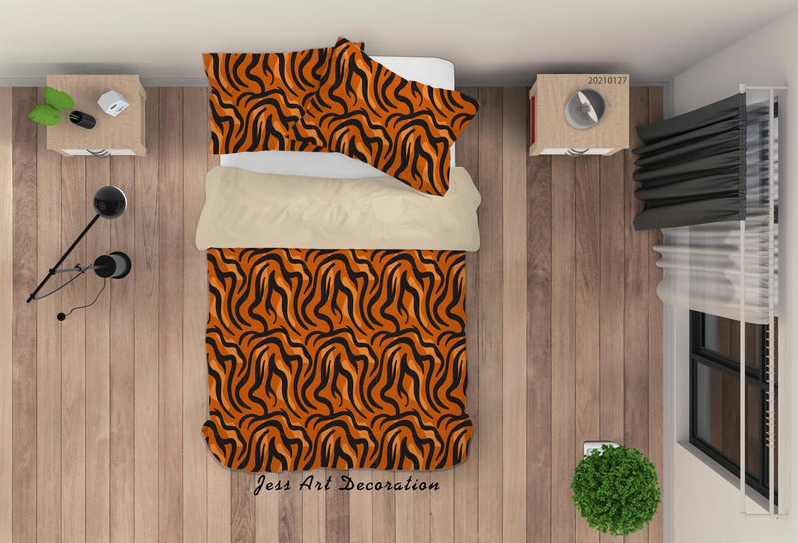 Milsleep - 3D Dibujado A Mano Animal Print Juego De Funda De Edredón Juego De Funda De Edredón Fundas De Almohada