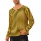 thumbnail image 4 of INSPIRE CHIC Camiseta a Rayas para Hombre Cuello Redondo Casual de Manga Larga Básica S Amarillo Negro, 4 of 6