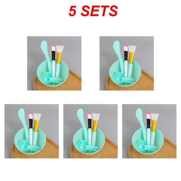 1/3/5SETS Mask Bowl Health And Safety Easy To Clean 1 Set Green Makeup Tools Silicone Brush Not Easily Deformed Soft Material